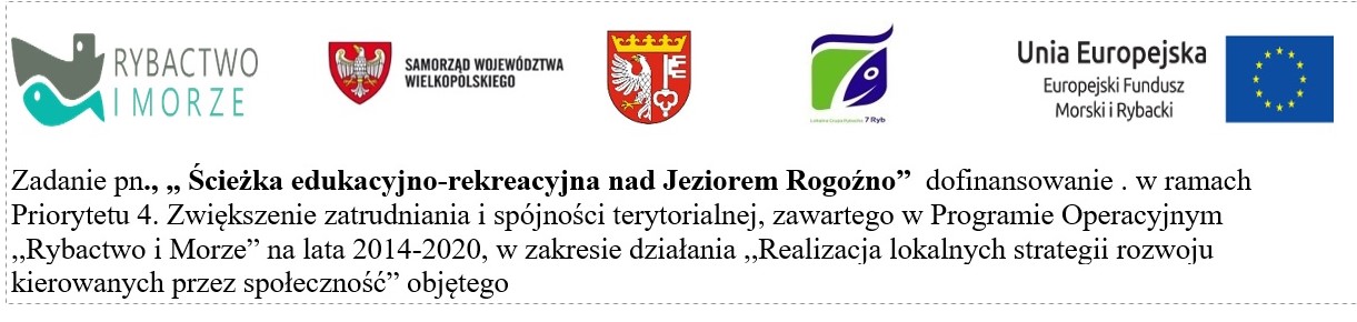 na górze loga, na dole tekst na białym tle