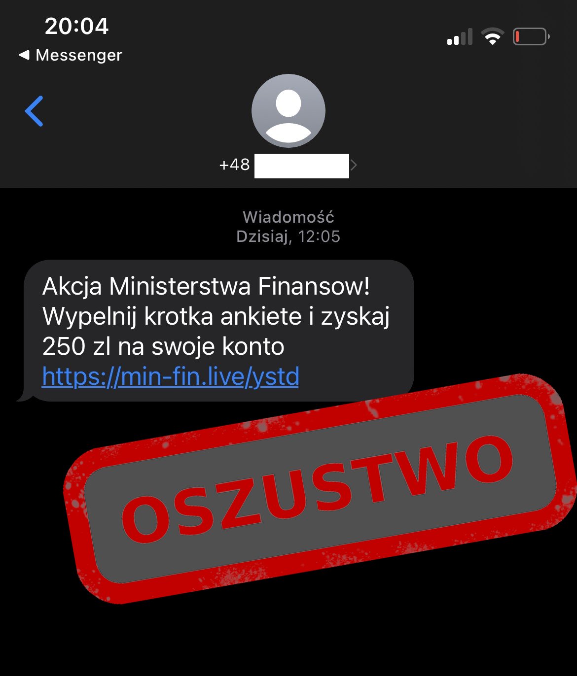 grafika dotyczy oszustw i fałszywych sms