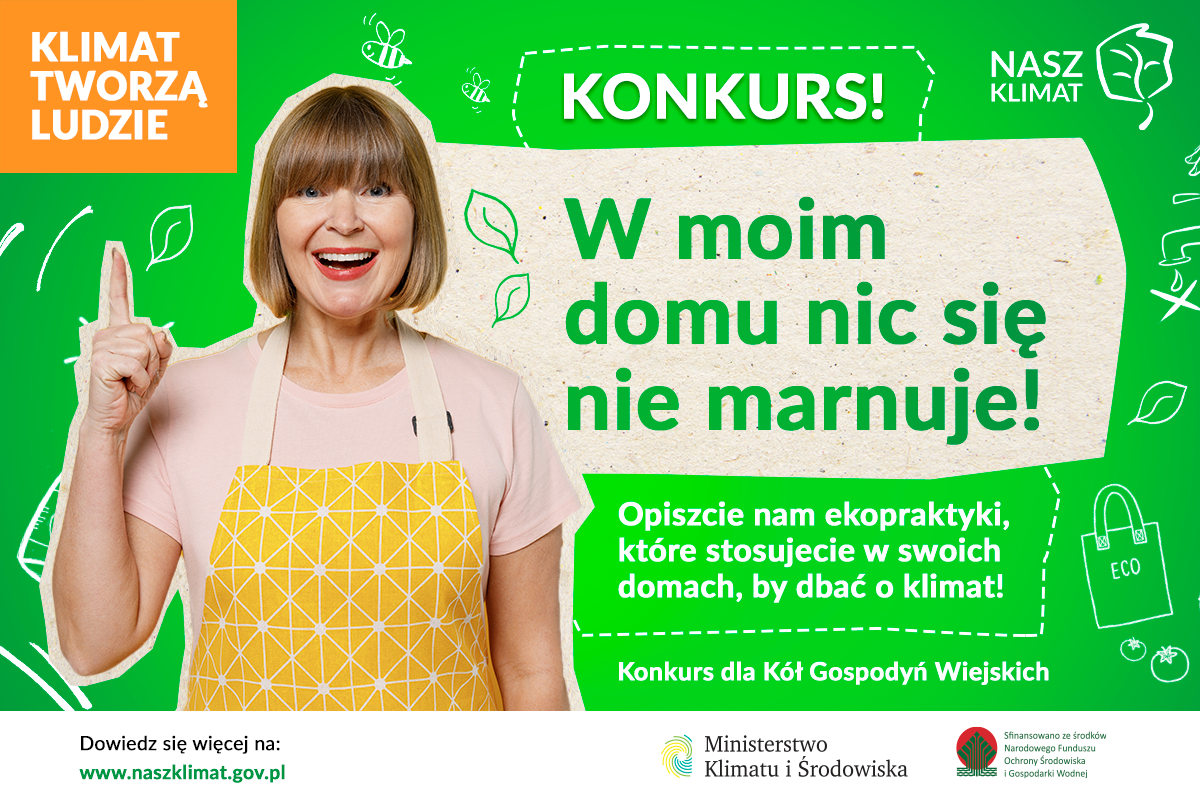 w moim domu nic się nie marnuje grafika promująca konkurs dla KGW w moim domu nic się nie marnuje