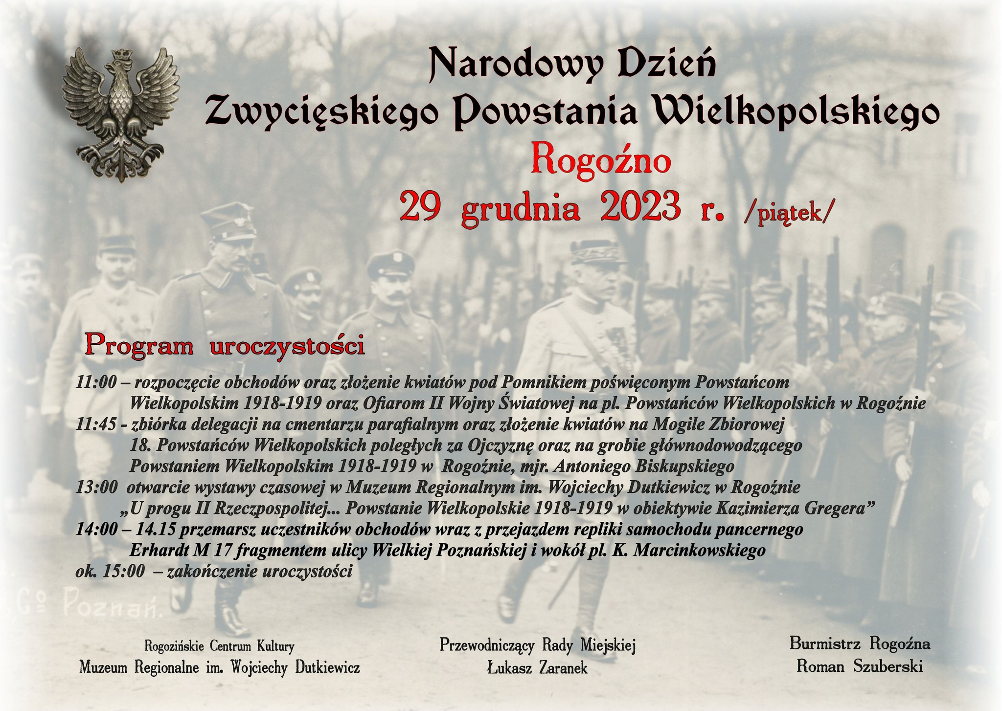 Obchody 105 rocznicy wybuchu Powstania Wielkopolskiego