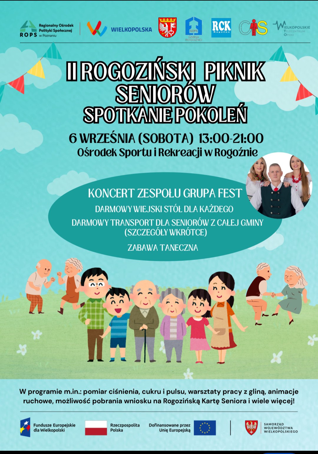 plakat piknik seniora