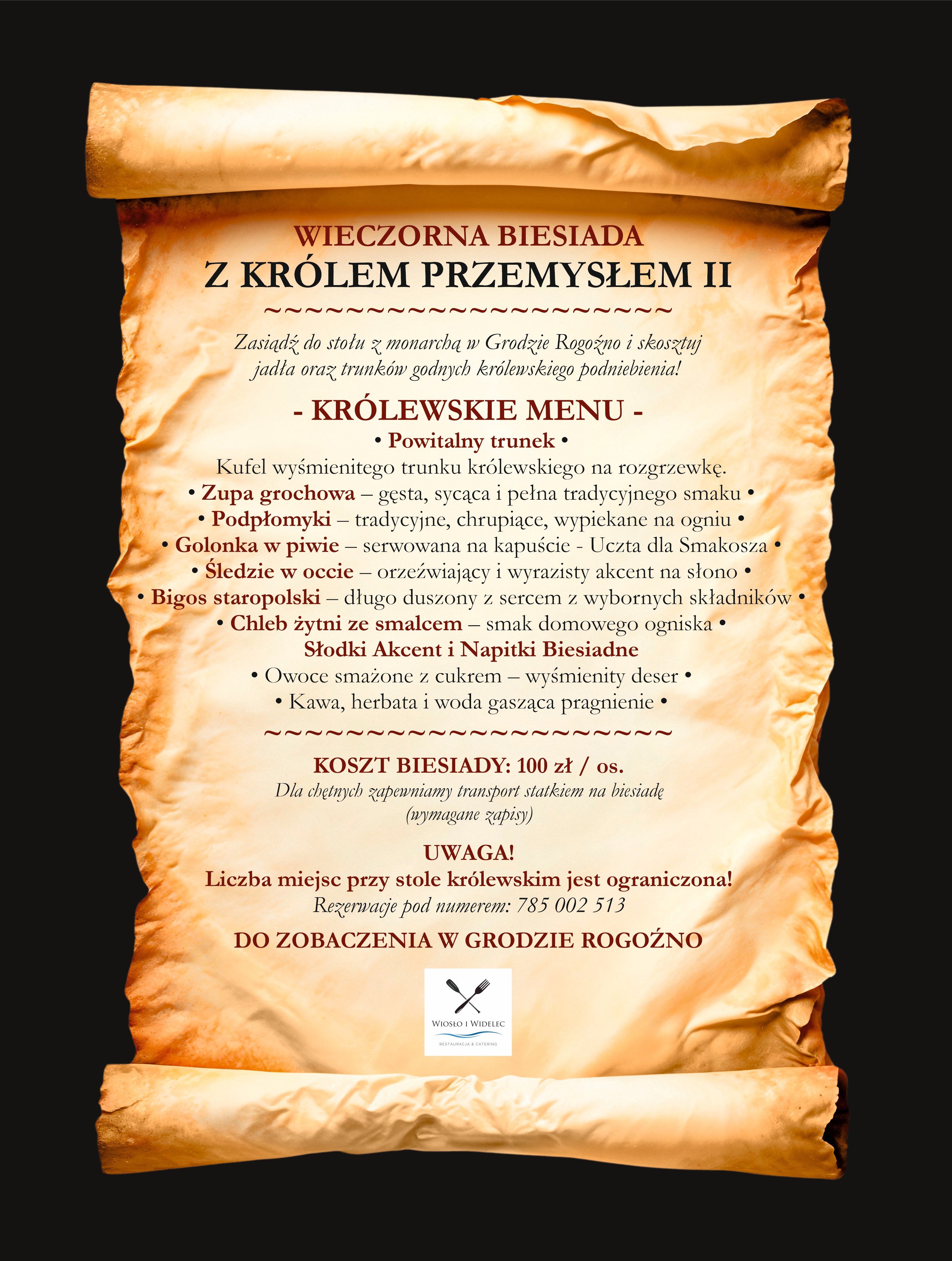 menu na&nbsp;biesiadę z&nbsp;kr&oacute;lem Przemysłem II