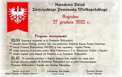 Zdjęcie do Zapraszamy na obchody Narodowego Dnia Zwycięskiego Powstania Wielkopolskiego