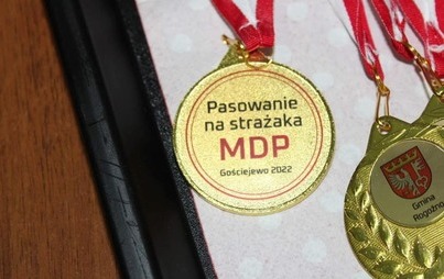 Zdjęcie do Pasowanie druh&oacute;w z Młodzieżowej Drużyny Pożarniczej w Gościejewie