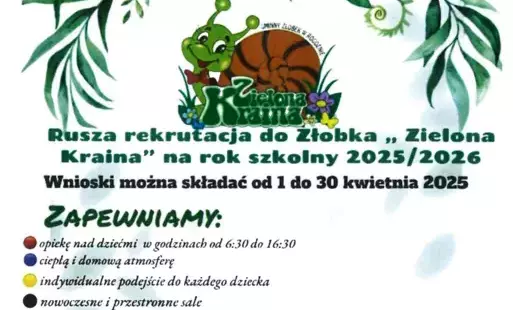 Zdjęcie do Gminny Żłobek &quot;Zielina Kraina&quot; - rekrutacja 2025/2026