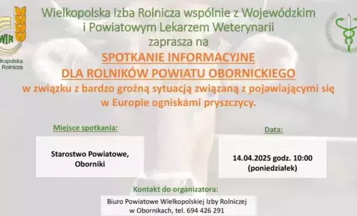 Zdjęcie do Spotkanie informacyjne dla rolnik&oacute;w