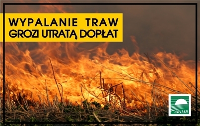 Zdjęcie do ARiMR przypomina - wypalanie traw grozi utratą dopłat
