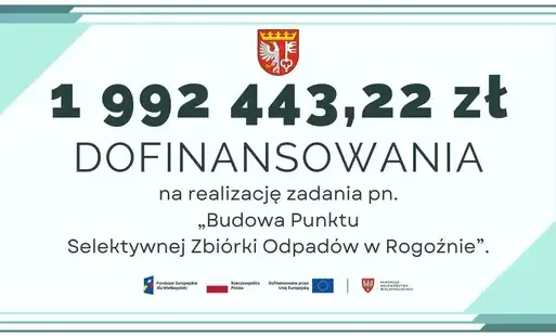 Zdjęcie do Dofinansowanie na budowę PSZOK w Gminie Rogoźno!