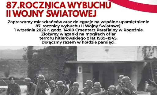 Zdjęcie do 87. rocznicy wybuchu II Wojny Światowej - zapraszamy do wsp&oacute;lnego upamiętnienia
