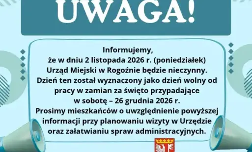 Zdjęcie do Uwaga - 2 listopada Urząd nieczynny