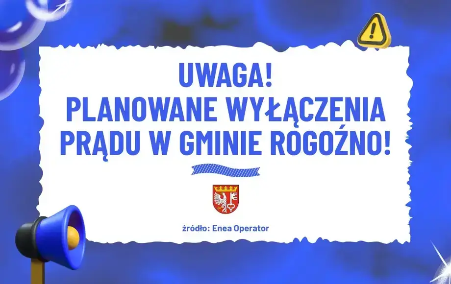 Planowane wyłączenia prądu w Gminie Rogoźno